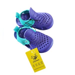Joybees Size 4 Baby Girl Purple and‎ Teal New Water Shoes